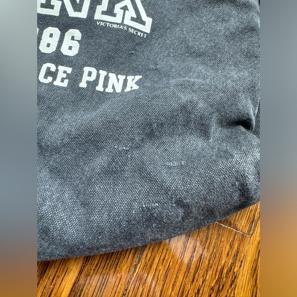 Y2K VICTORIAS SECRET PINK TOTE BAG PINK Bag Shoulder. Made with Love in Black - Picture 5 of 6